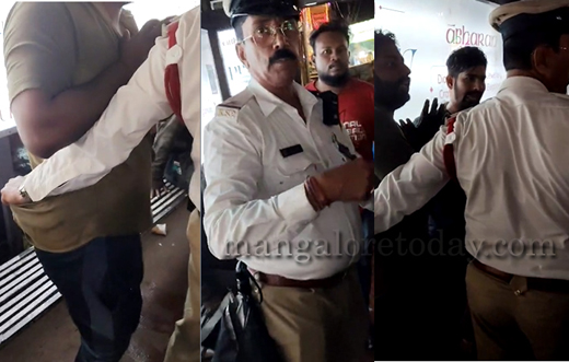 Auto driver and traffic cop